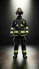 Dyob Firefighter Suit Fire Suit Turnout Gear Jacket pants W  Overall Straps Nfpa