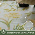 Waterproof Vinyl Tablecloth Flannel Backed Wipeable Outdoor Picnic Table Cover