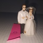 Wilton Bride   Groom Wedding Cake Topper  2 75  Porcelain  Vintage Japan D