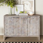 Accent Cabinet Farmhouse Style 3 Door Wooden Cabinet Sideboard Buffet Server C
