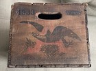 Vtg Anheuser Busch Beer Wood Box Antique Budweiser Wooden Crate 1933 Original