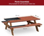 6ft 3pcs Picnic Table Cover With Bench Covers Fitted Rectangle Tables And Seats