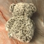Fao Schwarz Gray White Teddy Bear Plush Animal Curly Hair Plaid Bow 17    X