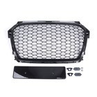 For Audi A1 S1 8x 2016-2019 Front Grille Rs1 Style Gloss Black Abs Honeycomb