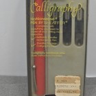 Vintage Sheaffer Calligraphy No Nonsense Pen Set W  3 Nibs Orange Cracked Cap  J