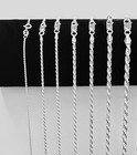 925 Sterling Silver Hsp Rope Chain Heavy Solid Necklace 2-5mm 18-24 