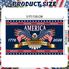 Usa 250th Anniversary Flag 3x5 Ft Eagle Double Sided Outdoor Polyester