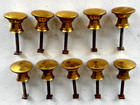 Set Of 10 Antique Brass Drawer Pulls Cabinet Knobs 1 1 4  Diameter