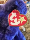 Ty Original Beanie Buddy - Princess Purple Bear Plush - Mwmt - 9329