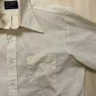 Vintage 70s Jcpenney Dress Shirt Mens 16 Yellow Short Sleeve Poly Cottokorea