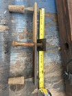 Vintage Glass Insulator Metal Two 2 Pin Peg Mounting Bracket 14 Inch