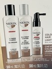 Nioxin 3 Hair System Scalp Care Kit Colored Hair Light Thinning 3-piece Set Nib