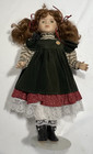 Vintage Collectable 16  Standing Porcelain Irish Doll W white Metal Stand