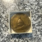 Bronze Commemorative Medal With Capitol Building   Historical Imagery In Box