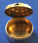 Antique Victorian Sterling Silver Circular Pill Box - 1899