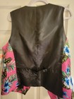 English Laundry Men s Formal Vest Floral Print Pink Blue Green Black Size M