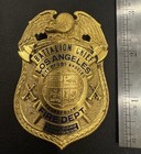 Obsolete  Antique Los Angeles City Fire Dept Battalion Chief Engraved Badge