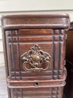 Antique Singer Set Of 2 Double Drawers Vintage Sewing Machine Wooden Cabinets