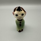 Vintage Ceramic Elf Figurines Pair Japan Mid Century Pixie Shelf Sitters 1950s