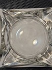 Vintage Large Lead Crystal Cut Clear Glass Cigar Cigarette Ashtray 5 5     Heavy