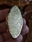 Vintage Lipstick Holder Mirror Ring Goldtone Made In England