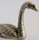 Heavy 50g Cast Solid Sterling Silver Swan Miniature Figure 1996 Animal