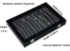Necklace Organizer Box Premium 20 Hooks Velvet Necklace Display Jewelry Tray