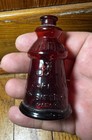 Vintage Wheaton Nj Ruby Red Glass Lighthouse Miniature Bottle Cape May 3 