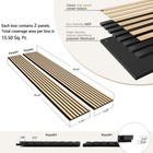 Eazart 3d Acoustic Wood Veneer Slat Wall Panels For 94 49  X 23 62   Oak