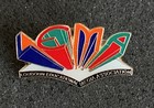 Loudoun Educational Media Association Lapel Hat Pin  Pop Up Book Cutout Shape