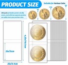          200 Pack 2x2  Coin Flips Double Pocket Clear Plastic Coin Holders