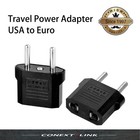 5 Pack Us Usa To Eu Euro Europe Power Jack Wall Plug Converter Travel Adapter