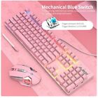 Ajazz Mechanical Keyboard Mouse Combo Usb Wired Gaming Keyboard Mouse Set 104