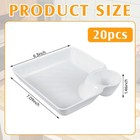 20 Pcs Chip   Dip Serving Platter Set Divided Dumpling Plate W  Sauce Holder