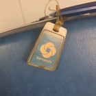 Vintage Samsonite Silhouette Blue Vinyl 23  Locking Suitcase Luggage Keys Travel