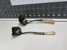 Antique Sterling Silver Ladle   Spoon Set With Mother Of Pearl Handles