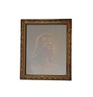 1941 Kriebel   Bates Framed Warner Sallman Religious Lithograph Head Of Christ