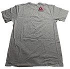 Reebok Ufc Logo T-shirt Gray Short Sleeve Crew Neck Size Large Mens - New