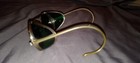 Antique Willson Green Sunglasses Goggles Vtg Steampunk Old Safety Glasses Specs 