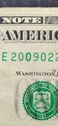 2013  1 Dollar Bill Unique Fancy Serial Number E20090222f   Ink Error On Upper 0