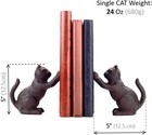 Cat Decorative Bookends Unique Heavy Duty For Office Desk Vintage Antique Black