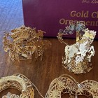 23k Gold Plated Danbury Mint   Set 12 Gold Christmas Ornament Collection 2006