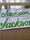 2pcs Jackson Customshop Guitar Headstock Vinyl Uv Waterproof Sticker Decal Green