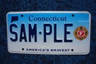 Connecticut Afl - Cio Clc License Plate America s Bravest Sample - Union Workers