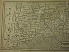 1855 - Map Of Connecticut - Small  Black   White  With Text