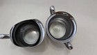 Vintage Crescent Ny Chromium Creamer Sugar Bowl Set Chrome Mcm