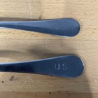 2 Vintage Mess Kit  Stainless Steel Metal Soup Spoon Us Army Wwii Military