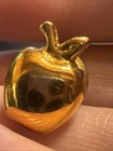 Vintage Gold Tone 3d Apple Lapel Pin Tie Tack Teacher Gift Back To School Brooch