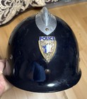 Vintage Obsolete French France National Police Helmet With Riot Face Shield 