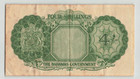 Bahamas 4 Shillings 1953  1963   P-13 Roberts  Orig  Very Crisp Vf  Adhesive  J3